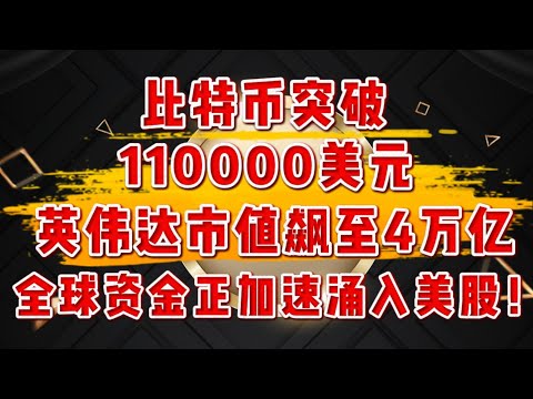 比特币突破110000美元,全球资金正加速涌入美股!再不上车的话，真来不及了！NVDA,TESLA,MSFT,META,AMD,MSTR,MARA,RIOT#crypto #trading #美股
