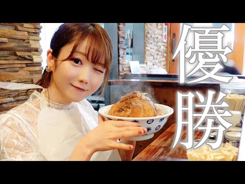 [Ra-katsu] This Jiro-style ramen is really amazing. [Kaminari Honten]