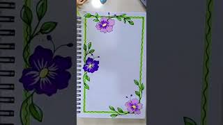 easy border designs for project work #art #design #shorts