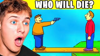 9 HARDEST RIDDLES on the INTERNET (WHO WILL DIE?)