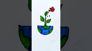 Save Tree Save Earth Drawing for Kids | World Environment Day Drawing | #shorts #trending #saveearth