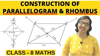 Construction Of Parallelogram । Construction Of Rhombus । Practical Geometry