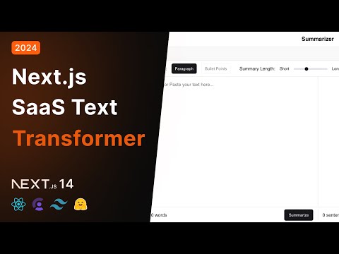 Build a Text Transformer Application with Next.js, Tailwind CSS, Shadcn UI, Clerk | Preview 2024