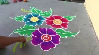Freehand Shading Easy Rangoli Design for Diwali