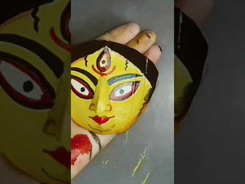 Ma Durga Paper Idol | Ma Durga face Making by Joyjit Chatterjee Arts #art #craft #drawing #viral