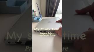 My study time. Prepare before starting the lesson. #study #studymotivation #minivlog #studytime