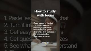 How to study with focus . #study #studymotivation #shorts #studywithme #motivation #educationapp
