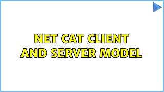 net cat client and server model (2 Solutions!!)