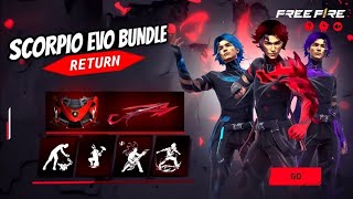 FINALLY! Scorpio Bundle Return Confirm Date 😍 | Free Fire New Event | Scorpio Evo Bundle Return