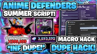 [NEW] Anime Defenders Script Hack | Auto Farm AUTO PLAY | UNITS DUPE GEMS Macro HACK | NEW GUI! *OP*
