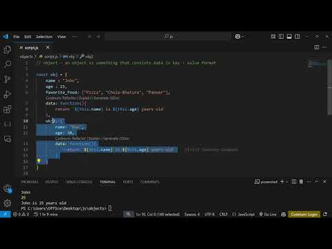 js tutorial | Objects