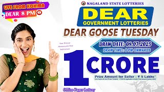 LOTTERY LIVE DEAR 8 PM 08.07.2025 NAGALAND STATE LOTTERY LIVE DRAW LOTTERY SAMBAD LIVE FROM KOHIMA