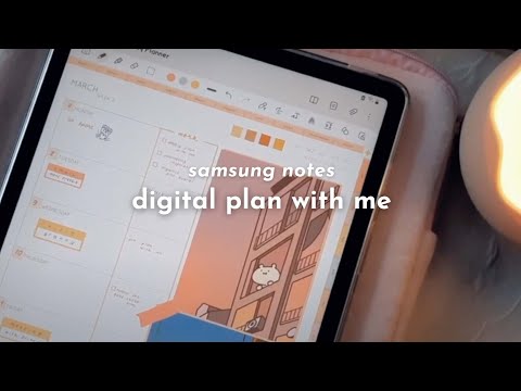 Plan with me on Samsung Notes | Aesthetic Digital Journal with me on Tab S7 | March 2022