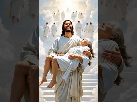 The old woman who fell was helped by Jesus🥰🥰🥰#jesus #jesuschrist #god #oldlady #amen #shorts #edit