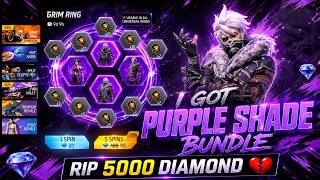PURPLE SHADE BUNDLE RING EVENT FREEFIRE | GRIM RING SPIN | FF NEW EVENT