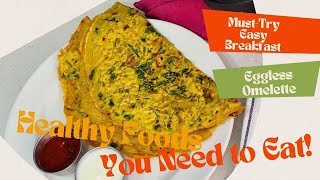 eggless omelette recipe | Healthy & Delicious Breakfast Omlette  | Dinner recipes Indian vegetarian