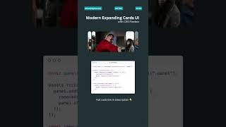 Expanding Cards Using CSS Flexbox – Smooth Animation! 🚀✨ #shorts #webdevelopment