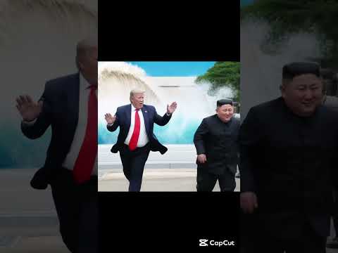 MEGA TSUNAMI Hits! Kim Jong Un Falls While Trump Runs for His Life! (Must Watch!) #memes #AI #trump