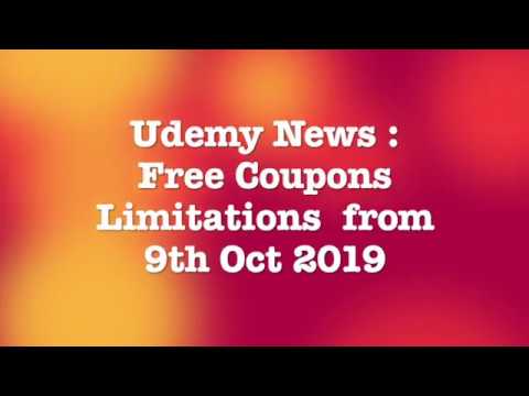 Udemy News : New Rules for Free Udemy Coupons - Oct 2019