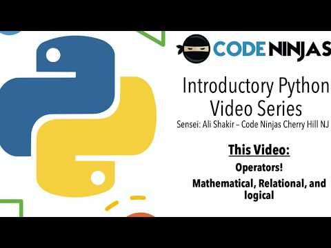 Python Video Series -- Operators