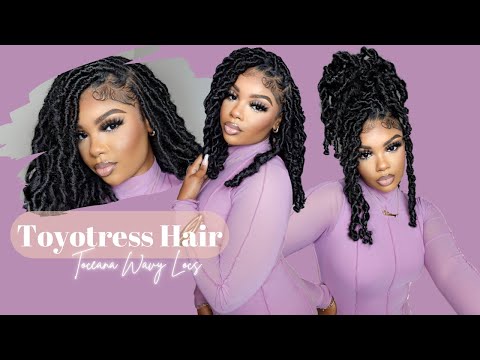 Toceana Wavy Locs Install and Style #shorts