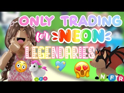 ONLY TRADING for NEON LEGENDARIES *sucessful* 😱🍉