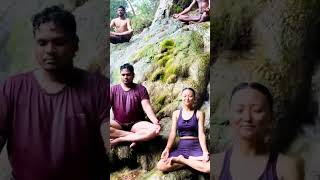 Yogi's // Pune waterfall rishikesh // Meditation // #fitness #yogis #yogameditation #shortvideo