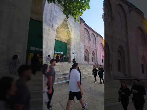 Magrib Call to pray in Ulu Cami (The Great Mosque) in Bursa.