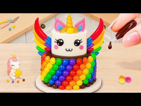 Perfect Rainbow Unicorn Buttercream Dessert 🦄 DIY Decorating Mini Cakes 🌈 Cake In Wonderland