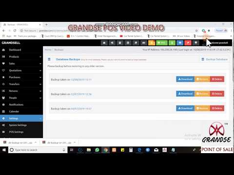 how to download a backup in grandse pos billing software?