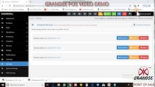 how to download a backup in grandse pos billing software?