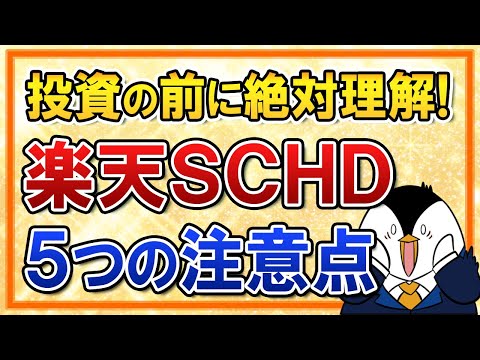 【絶対理解】楽天SCHDに投資する前に知っておきたい5つの注意点とは？