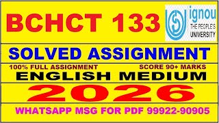BCHCT 133 solved assignment 2026 in English || bchct 133 solved assignment 2026 || bchct133 2025-26