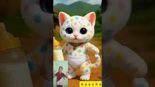 beautiful white dot dot cat Dance the road🥰 #cat #catman #catblogger #catlike #lovelycat #catperson