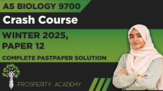 Oct/Nov 2025 Paper 12 SOLVED | AS Level Biology 9700