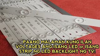 sikreto para madali malaman ang voltage ng led backlight ng tv | #led #backlight #samsung #tv