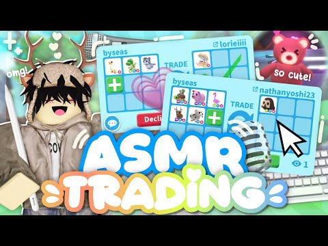 16 MINS OF *ASMR* ADOPT ME TRADING 🤑💞 - trade high tiers & exotics with me!