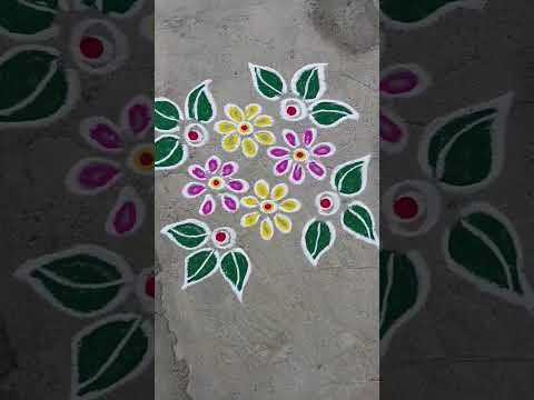 #simple rangoli designs #daily rangoli ❣️#easy rangoli
