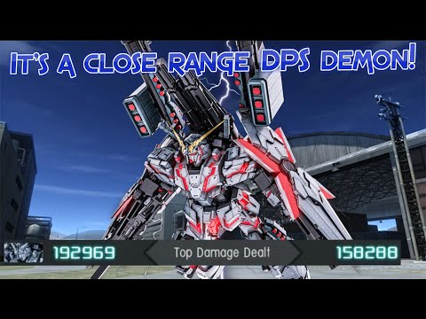 GBO2 Full Armor Unicorn Gundam (Post-Buff): It's a close range DPS demon!