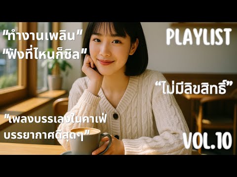 เพลงเปิดร้านกาแฟ ☕️ ไม่มีลิขสิทธิ์ (Vol. 10) | Thai Pop Music ฟังเพลิน ชุดใหม่ล่าสุด ฟังยาว เพลิน 🎧