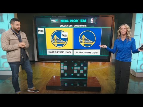 NBA Pick'em 💰 Will the Warriors make (+100) or MISS (-130) the Playoffs? | ESPN BET Live