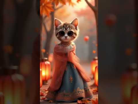 Cute Kitten Dance in Lehenga 😺✨ #kittendance #shorts #catdance #kanimaa