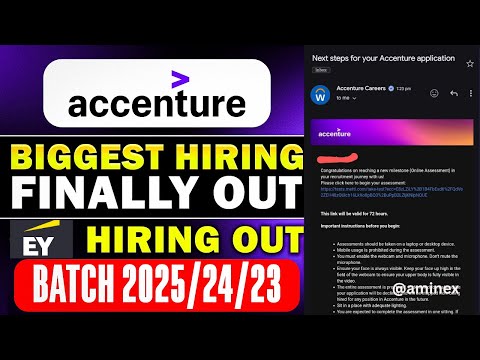 Accenture Very Urgent Hiring | EY Hiring | Off-Campus Drive 2025, 2024-2021