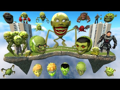 SKY CONSTRUCT ALL LIN GANG MELON ARMY TITAN SNAKE CARRIER BOXER NUEROMELON SPARTAN KICKING in GMod