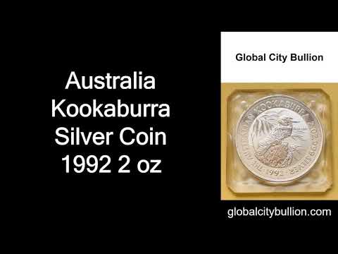 Australia Kookaburra Silver Coin 1992 2 oz