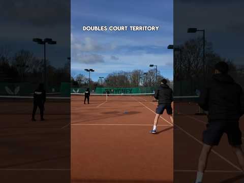 Doubles court territory. Know which ball is yours. #tennis #tennisdoubles #tennistips #tenniscoach