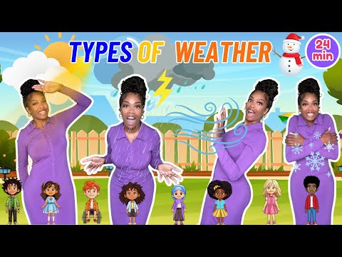 Types of Weather| Learning with Ms Houston| Kid Songs