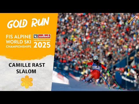 Camille Rast delivers in style to win Slalom gold | Saalbach 2025