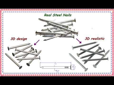 3D Design of a Steel Nail in Solidworks for beginners, #3dmodeling, #Digital Design, #modeling