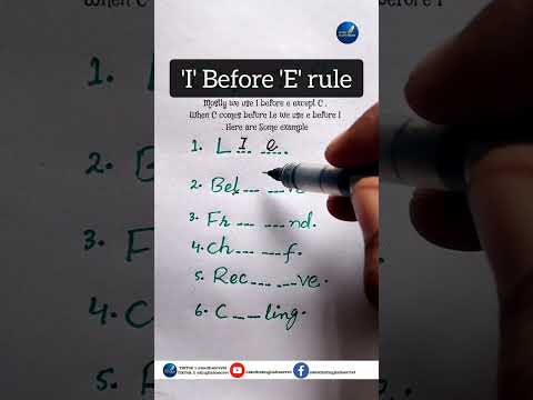 I before E rule #english #mathsenglishsecret #shorts